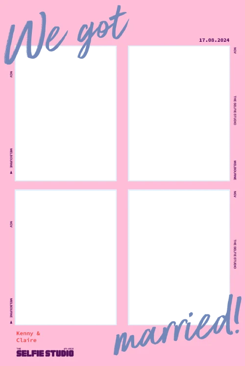 Wedding frame pink 1