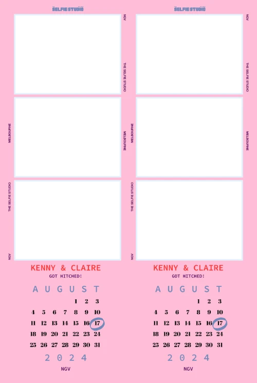 Wedding frame pink 2